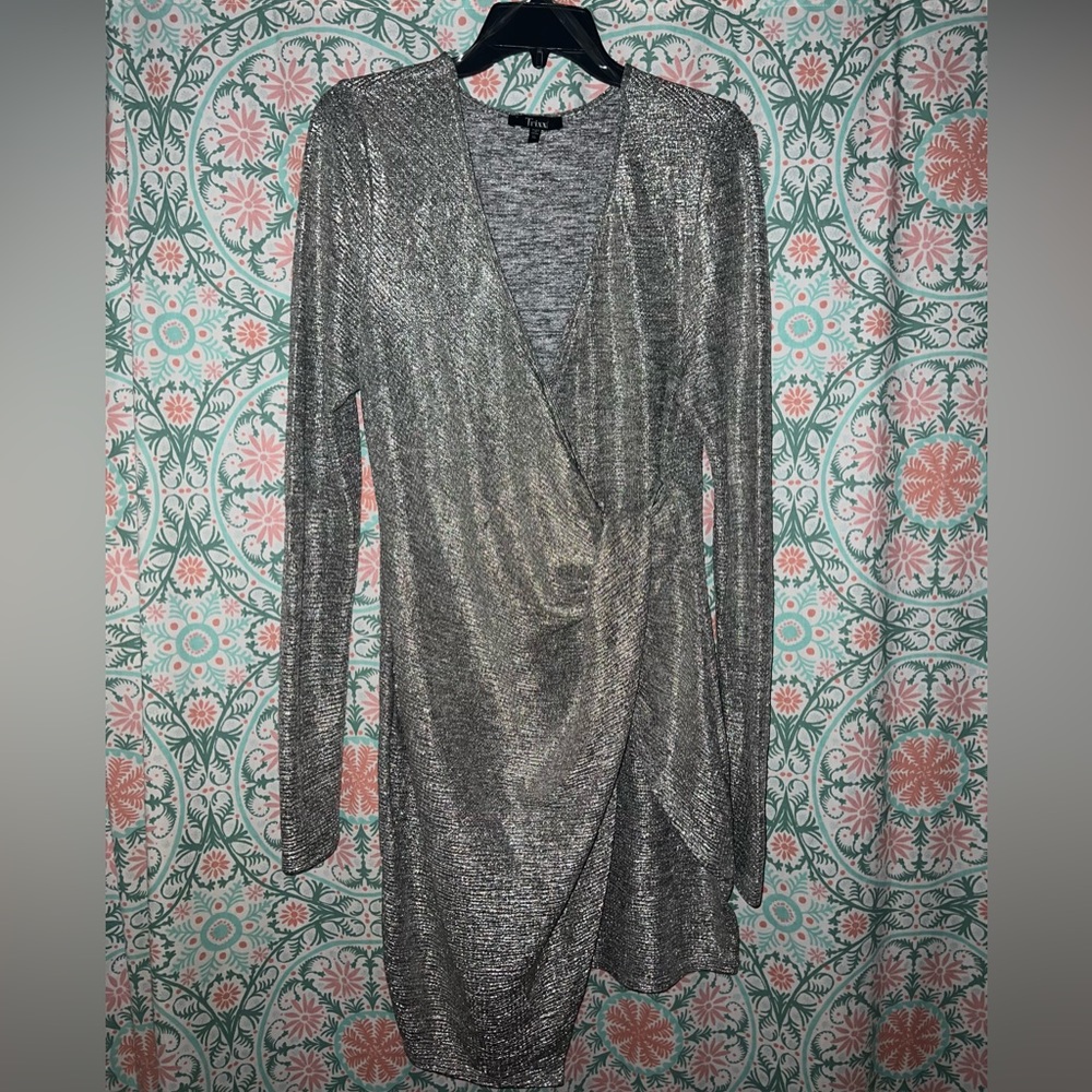 Trixxi Metallic Silver Dress